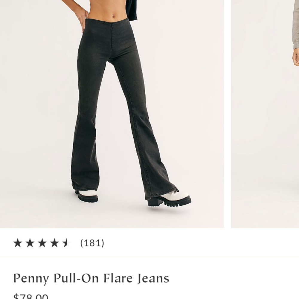Free People Penny Pull-On Flare Jeans NWOT